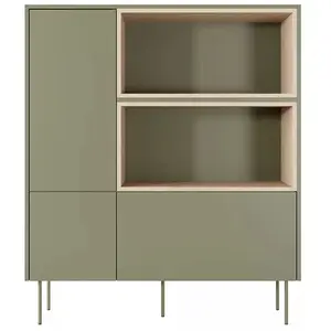Bobochic - Buffet Buffet haut 2 portes 120 cm atlas avec niches Vert pas cher