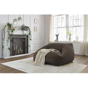 Bobochic pouf ultra moelleux lilibet tissu bouclette marron LILIBET pas cher