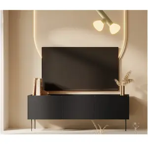 Bobochic - Accueil Séjour Meuble tv Meuble tv 3 portes 170 cm atlas Noir pas cher