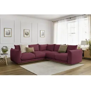 Canapé d'angle réversible ERNEST rouge réversible BOBOCHIC 4 places pas cher