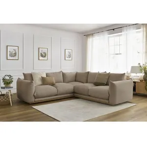 Canapé d'angle réversible ERNEST taupe réversible BOBOCHIC 4 places pas cher