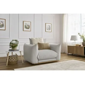 Fauteuil & pouf Bobochic Fauteuil ernest Gris clair pas cher