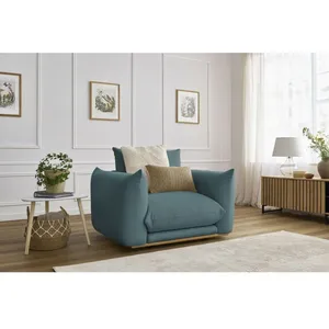 Accueil Séjour Fauteuil & pouf Bobochic Fauteuil ernest Bleu foncé pas cher