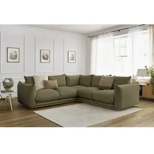 Canapé d'angle réversible ERNEST vert réversible BOBOCHIC 4 places pas cher