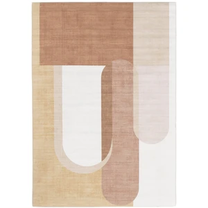 Tapis Bobochic Tapis poils ras nadine motif abstrait 120x160 Orange