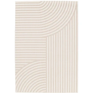 Bobochic tapis poils ras annie motif abstrait beige 120x170 ANNIE pas cher