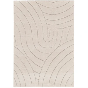 Bobochic tapis poils ras benoit motif abstrait beige 160x230 BENOIT pas cher