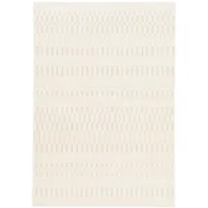 Bobochic tapis poils ras joel motif abstrait beige 160x230 JOEL pas cher