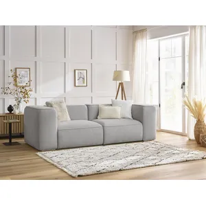Bobochic canapé droit fixe 2 places zephyr gris clair ZEPHYR pas cher