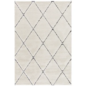Tapis Bobochic Tapis poils ras ophelie motif graphique 200x290 Gris cl...