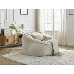 Comparateur de prix : Bobochic pouf ultra moelleux socrate gros côtelé doux beige SOCRATE