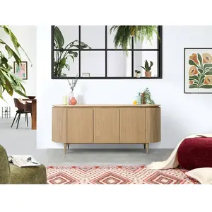Buffet 5 portes 180 cm SORMIOU placage chêne massif Bobochic