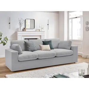 Bobochic - Canapé droit fixe Canapé droit fixe compact belair Gris clair pas cher