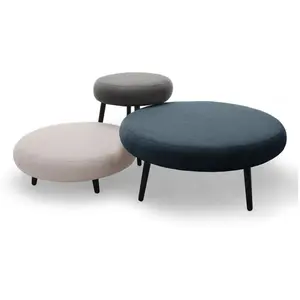 Bobochic lot de 3 tables basses gigognes eden tissu lisse multicolore pas cher