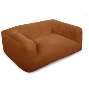 Panier pour chien SALTO tissu imitation fourrure Orange BOBOCHIC TU pas cher