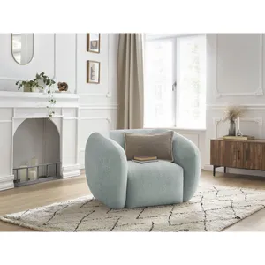 Comparateur de prix : Fauteuil & pouf Bobochic Fauteuil celine tissu texturé Bleu clair