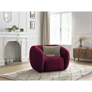 Comparateur de prix : Bobochic - Accueil Séjour Fauteuil & pouf Fauteuil celine tissu texturé Rouge