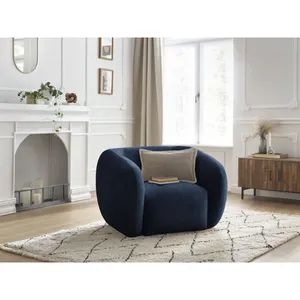 Comparateur de prix : Fauteuil & pouf Bobochic Fauteuil celine tissu texturé Bleu foncé