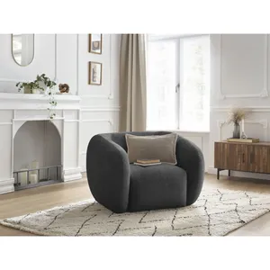 Comparateur de prix : Fauteuil & pouf Bobochic Fauteuil celine tissu texturé Gris foncé