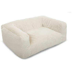 Panier pour chien SALTO tissu imitation fourrure Blanc BOBOCHIC TUVendu parbobochic-paris