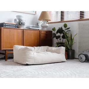 Panier pour chien SALTO velours côtelé beige xxl (140 cm) BOBOCHIC pas cher