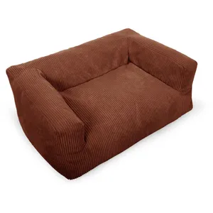 Panier pour chien SALTO velours côtelé orange xl (115 cm)  BOBOCHICVendu parbobochic-paris