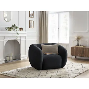 Comparateur de prix : Fauteuil & pouf Bobochic Fauteuil celine tissu texturé Noir