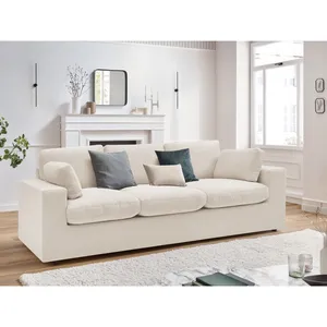 Bobochic - Canapé droit fixe Canapé droit fixe compact belair Beige pas cher