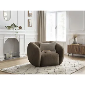 Comparateur de prix : Fauteuil & pouf Bobochic Fauteuil celine tissu texturé Marron
