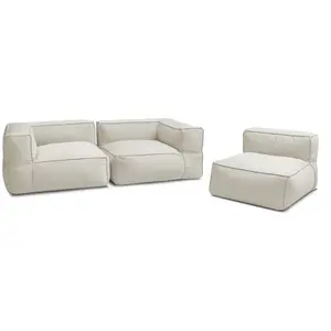 BOBOCHIC Canapé de jardin modulable GIULIA avec bâche de protection, 2 angles e... pas cher