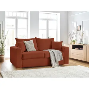 Canapé droit convertible ouverture express AUGUSTIN tissu bouclette Bobochic pas cher