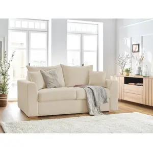 BOBOCHIC Canapé droit convertible ouverture express AUGUSTIN tissu bouclette be... pas cher