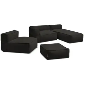 BOBOCHIC Canapé de jardin modulable GIULIA avec bâche de protection, 1... pas cher