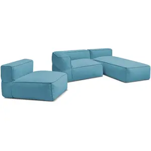 BOBOCHIC Canapé de jardin modulable GIULIA avec bâche de protection, 1 chauffeu... pas cher