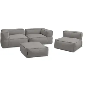 BOBOCHIC Canapé de jardin modulable GIULIA avec bâche de protection, 2 angles, ... pas cher