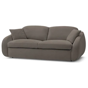 Canapé droit convertible CEZANNE ouverture express tissu lisse Bobochic pas cher