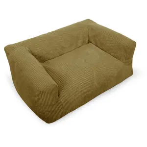 Panier pour chien SALTO velours côtelé jaune xl (115 cm) BOBOCHIC pas cher