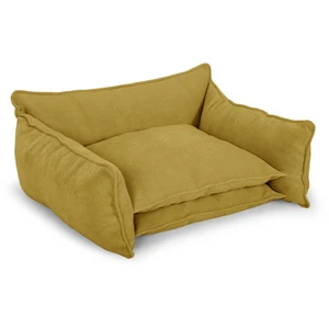 Panier pour chien PLUTO tissu texturé jaune xl (100 cm) BOBOCHIC pas cher