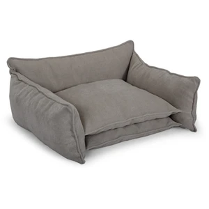 Panier pour chien PLUTO tissu texturé taupe l (84 cm) BOBOCHIC pas cher