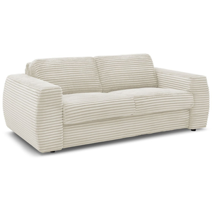BOBOCHIC Canapé droit convertible HUGO ouverture express gros côtelé beige 160x... pas cher