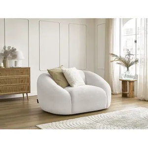 Comparateur de prix : Bobochic - Accueil Séjour Fauteuil Fauteuil tina tissu bouclette Blanc