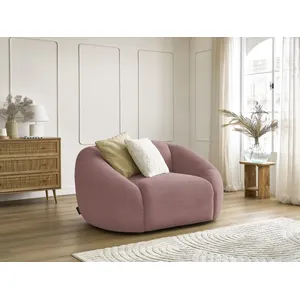 Accueil Séjour Fauteuil & pouf Bobochic Fauteuil tina velours côtelé RoseVendu parbobochic-paris