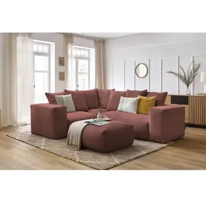 BOBOCHIC Canapé d'angle fixe modulable VOLTAIRE avec 1 chauffeuse 2 places, 1 a... pas cher