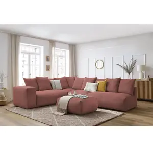 BOBOCHIC Canapé d'angle fixe modulable VOLTAIRE avec 2 chauffeuses 2 places, 1 ... pas cher