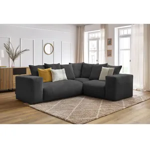 Canapé d'angle fixe modulable VOLTAIRE avec 1 chauffeuse 2 places, 1 angle et 1 chauffeuse 1 place Bobochic pas cher