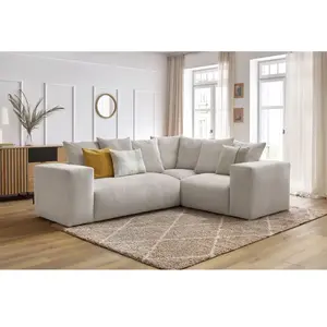 BOBOCHIC Canapé d'angle fixe modulable VOLTAIRE avec 1 chauffeuse 2 places, 1 a... pas cher
