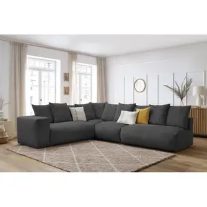 BOBOCHIC Canapé d'angle fixe modulable VOLTAIRE avec 2 chauffeuses 2 places, 1 ... pas cher
