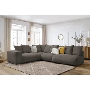 BOBOCHIC Canapé d'angle fixe modulable VOLTAIRE avec 2 chauffeuses 2 places, 1 ... pas cher