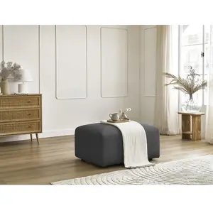 Bobochic pouf tina velours côtelé gris foncé TINAVendu parbobochic-paris