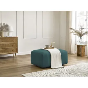 Bobochic pouf tina tissu bouclette bleu clair TINA pas cher